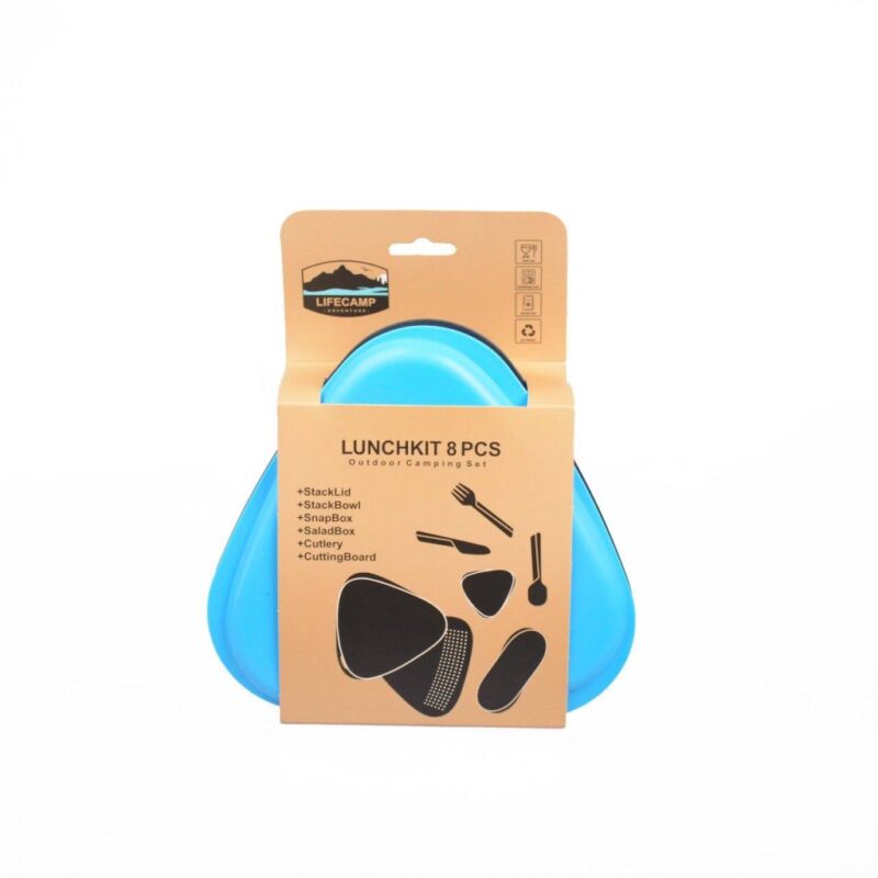 ست ظروف ۸ تکه لایف کمپ Life Camp مدل مثلثی LunchKit