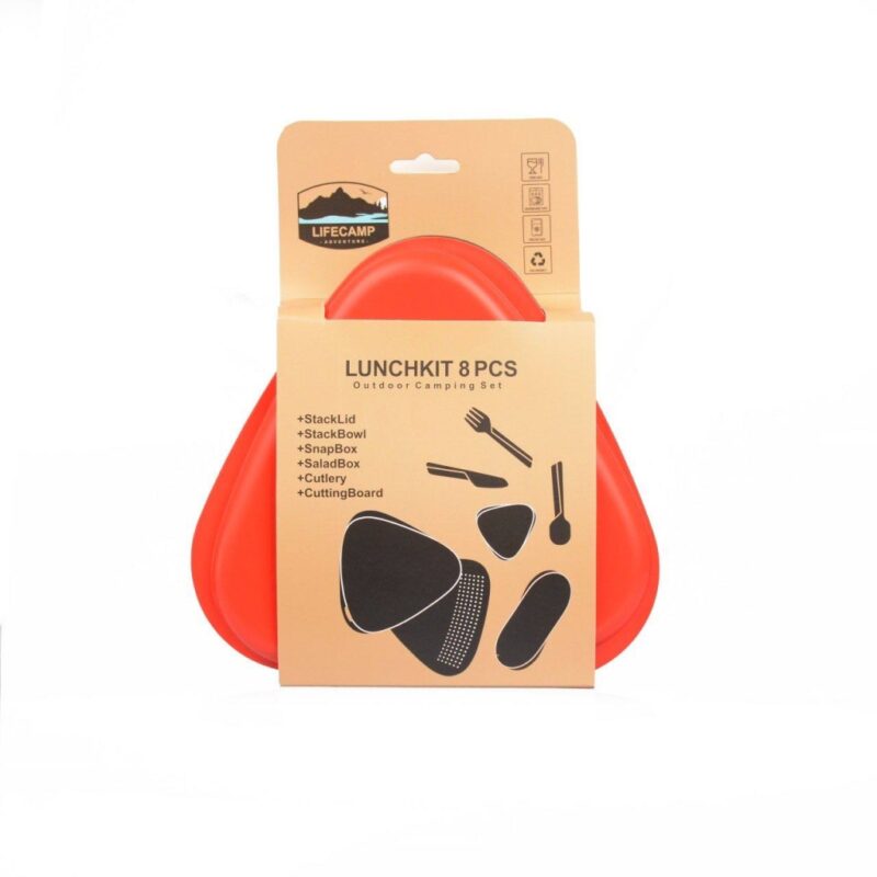 ست ظروف ۸ تکه لایف کمپ Life Camp مدل مثلثی LunchKit