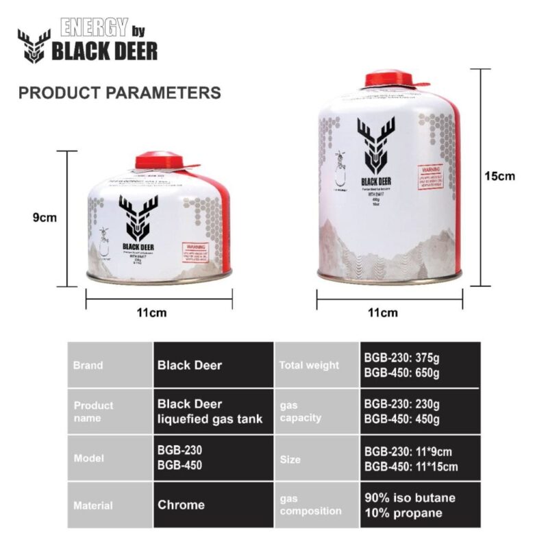 کپسول گاز بلک دیر Black Deer مدل 450g