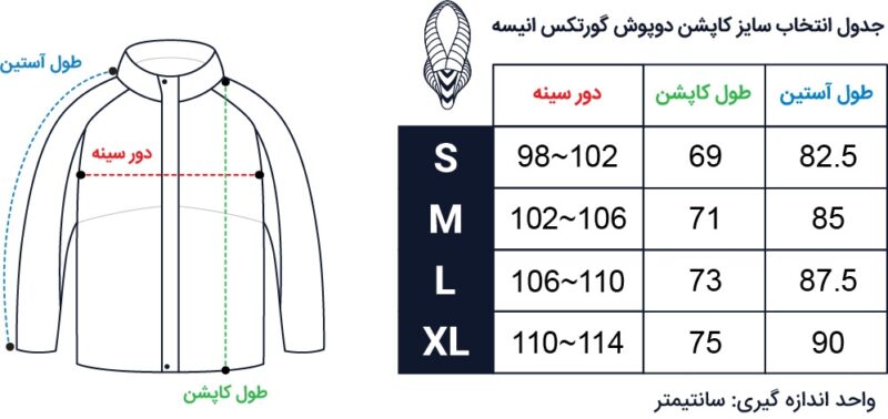 کاپشن دوپوش گورتکس صخره SAKHRE
